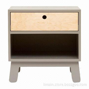 Nightstand, Sized 19.5 x 19.25 x 19.75-inch, Non-toxic Lacquer Finish
